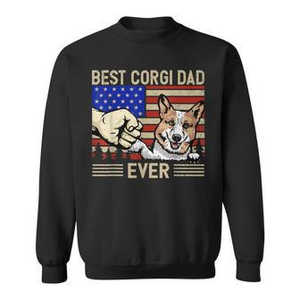 American Flag Best Corgi Dad 4Th Of July Fathers Day Gift Gift For Mens Sweatshirt | Mazezy