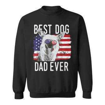 American Flag Best Dog Dad Ever Chinese Crested Usa Gift For Mens Sweatshirt | Mazezy