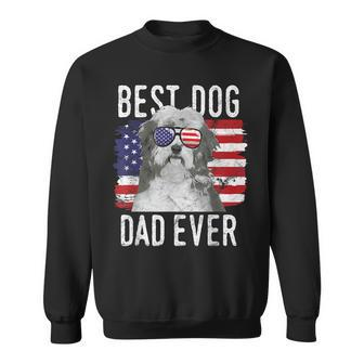 American Flag Best Dog Dad Ever Havanese Usa Gift For Mens Sweatshirt | Mazezy