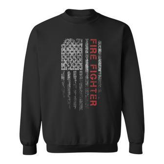 American Flag Fire Fighter Sweatshirt - Seseable