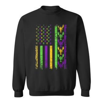 American Flag Mardi Gras T Mardi Gras Crawfish Outfit Sweatshirt - Thegiftio