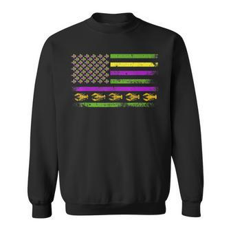 American Flag Mardi Gras T Mardi Gras Crawfish Outfit V2 Sweatshirt - Thegiftio UK