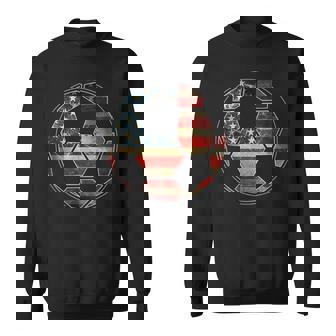 American Flag On Soccer Ball - Soccer Ball Flag Sweatshirt | Mazezy