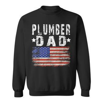 American Flag Plumber For Men Fathers Day Plumber Gift Sweatshirt - Seseable