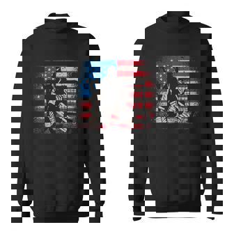 American Flag Usa Ice Hockey Design For Ice Hockey Players Sweatshirt | Mazezy