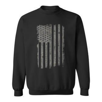 American Flag Vintage Patriotic Distressed American Flag Sweatshirt | Mazezy