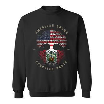 American Grown Peruvian Roots Peru Flag Sweatshirt | Mazezy