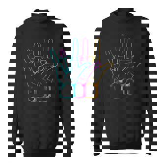 American Sign Language I Love You Asl Sweatshirt | Mazezy