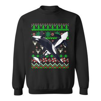 Animal Orca Ugly Christmas Killer Whale Men Women Sweatshirt Graphic Print Unisex - Seseable