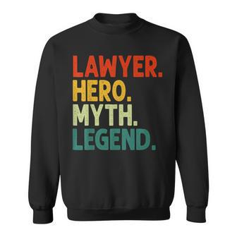 Anwalt Held Mythos Legende Retro Vintage-Anwalt Sweatshirt - Seseable