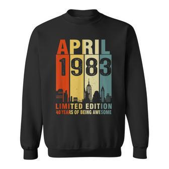 April 1983 Limited Edition 40 Years Of Being Awesome Sweatshirt | Mazezy