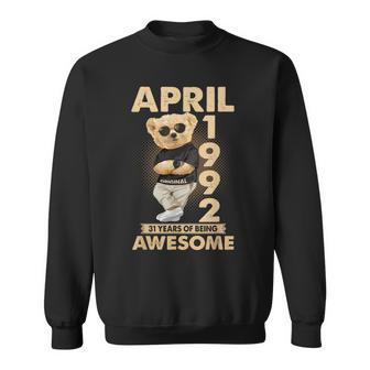 April 1992 31Th Birthday 2023 31 Years Of Being Awesome Sweatshirt | Mazezy
