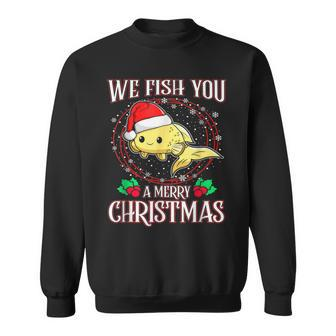 Aquarium Lover Tropical We Fish You A Merry Christmas Men Women Sweatshirt Graphic Print Unisex - Seseable
