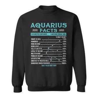 Aquarius Facts - Zodiac Sign Horoscope Birthday Astrology Sweatshirt | Mazezy