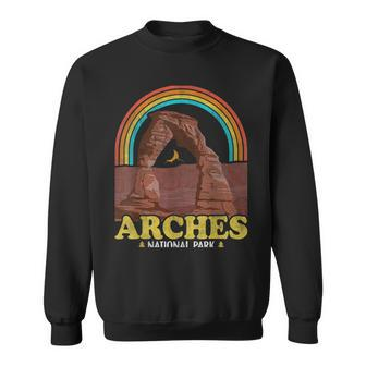 Arches National Park Vintage 70S 80S Delicate Arch Utah Men Women Sweatshirt Graphic Print Unisex - Seseable