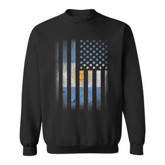 Argentinian American Flag Argentina Usa Argentine Gift Men Women Sweatshirt Graphic Print Unisex - Seseable