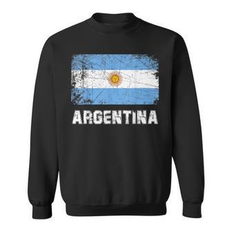 Argentinian Flag T Vintage Made In Argentina Gift V2 Men Women Sweatshirt Graphic Print Unisex - Seseable