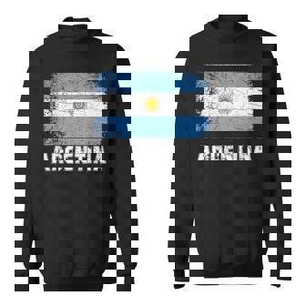 Argentinian Flag T Vintage Made In Argentina Gift V2 Men Women Sweatshirt Graphic Print Unisex - Seseable