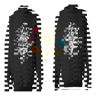 Astronomy Spirituality Astronaut Buddhist Zen Yoga Planet Sweatshirt | Mazezy
