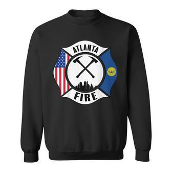 Atlanta Fire Rescue Department Georgia Firefighter Uniform Sweatshirt - Seseable