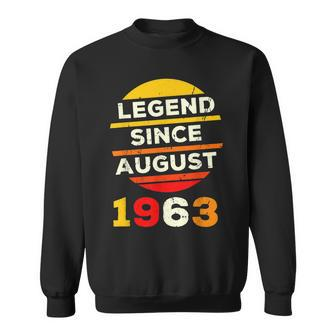 August Birthday 1963 Vintage Sunset Legend Since 1963 Retro Sweatshirt | Mazezy
