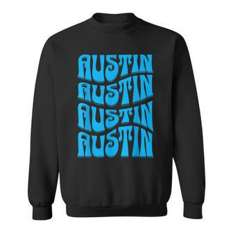 Austin Texas Retro 60S 70S Style Design Sweatshirt - Seseable