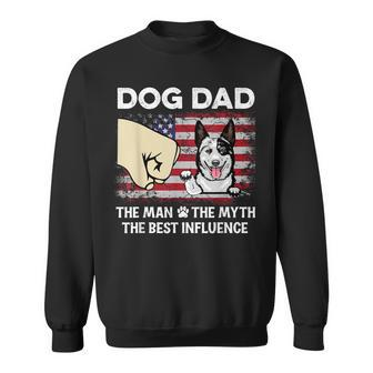 Australian Cattle Dog Dad The Man The Myth Gift Fathers Day Sweatshirt - Thegiftio UK