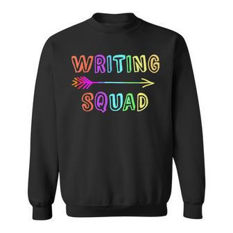 Author Squad Multitasking Writing Team Happy Copywriter Crew Sweatshirt | Mazezy