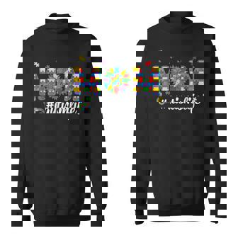Autism Awareness Accept Support Autistic Mom Life Autism Mom Sweatshirt | Mazezy