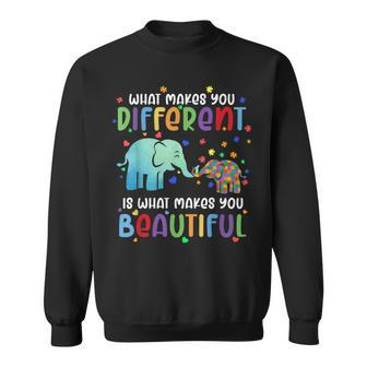 Autism Awareness Elephant What Makes Different Beautiful Sweatshirt | Mazezy