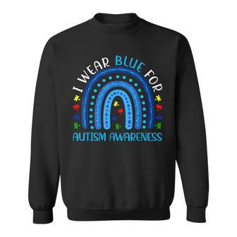 Autism Awareness I Wear Blue For Autism Family Support Gifts Sweatshirt | Mazezy
