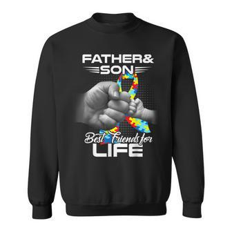 Autism Dad Father And Son Best Friends For Life Autism Sweatshirt - Thegiftio UK