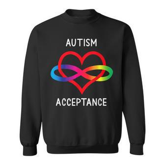 Autism Pro Acceptance Infinity Symbol For Neurodiversity Sweatshirt | Mazezy