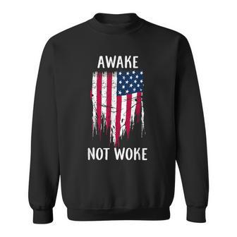 Awake Not Woke Anti Censorship Cancel Culture Sweatshirt | Mazezy UK