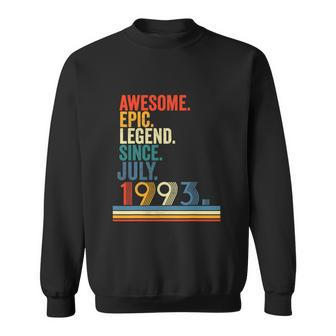 Awesome Epic Legend Since July 1993 28 Year Old Sweatshirt - Monsterry AU