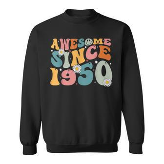 Awesome Since 1950 73Rd Birthday Retro Gifts Born In 1950 Sweatshirt - Seseable