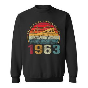 Awesome Since 1963 60 Years Old 60Th Birthday Gift Men Women Sweatshirt Graphic Print Unisex - Seseable
