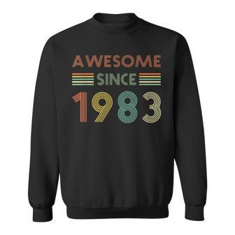 Awesome Since 1983 40Th Birthday 40 Years Old Vintage Retro Sweatshirt | Mazezy AU