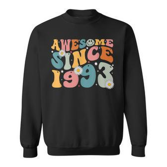 Awesome Since 1993 30Th Birthday Retro Gifts Born In 1993 Sweatshirt | Mazezy