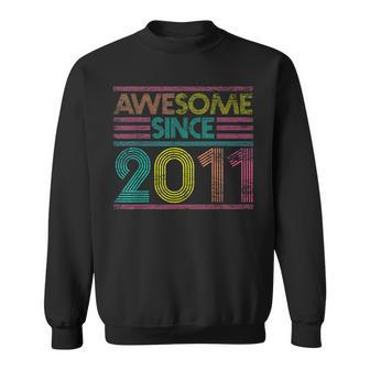 Awesome Since 2011 11Th Birthday Gifts 11 Years Old Sweatshirt | Mazezy