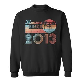 Awesome Since 2013 10 Years Old 10Th Birthday Gift Sweatshirt - Seseable