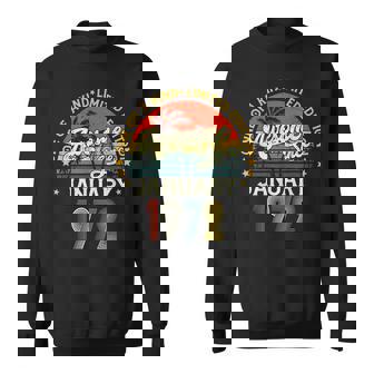 Awesome Since January 1972 51 Years Old Gifts 51St Birthday Men Women Sweatshirt Graphic Print Unisex - Thegiftio UK