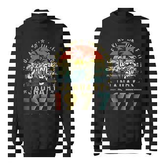 Awesome Since January 1977 46 Years Old 46Th Birthday Gifts Sweatshirt - Thegiftio UK