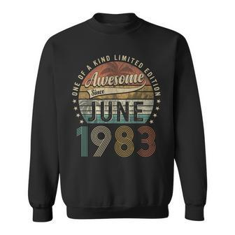 Awesome Since June 1983 40Th Birthday Gifts For 40 Year Old Sweatshirt - Seseable