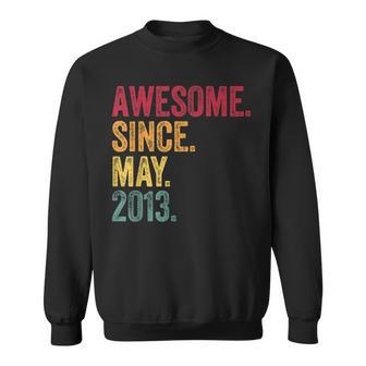 Awesome Since May 2013 8Th Birthday 8 Years Old Vintage Sweatshirt - Seseable