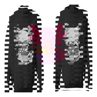 Axolotl Ramen Anime Kawaii Eating Girls Ns Sweatshirt - Thegiftio