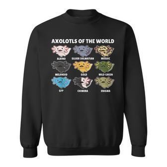 Axolotls Of The World Sweet Animals Kawaii Axolotl Sweatshirt | Mazezy