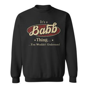 Babb Personalized Name Gifts Name Print S With Names Babb Sweatshirt - Seseable