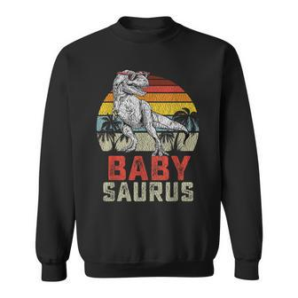 Babysaurus T Rex Dinosaur Baby Saurus Family Matching Sweatshirt - Seseable