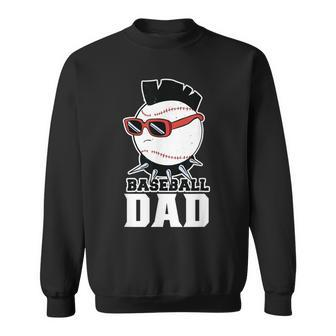 Baseball Dad Daddy Father Baseballer Papa Fathers Day Sweatshirt - Thegiftio UK